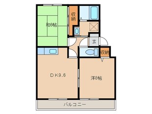 ｻﾝﾋﾞﾚｯｼﾞ上郷Cの物件間取画像